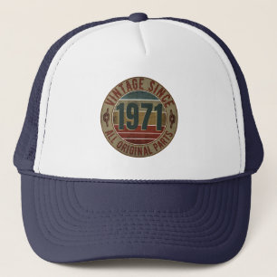 GORRA DE CAMIONERO VINTAGE 1971 TRUCKER DE REGALO DE CUMPLEAÑOS