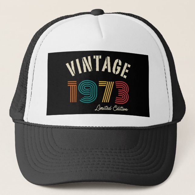 Gorra De Camionero Vintage 1973 51º cumpleaños (Anverso)