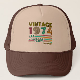 Gorra De Camionero Vintage 1974 - Todas las piezas originales (en su 