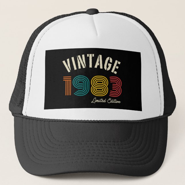 Gorra De Camionero Vintage 1983 41º cumpleaños (Anverso)