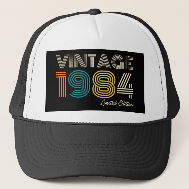 Gorra De Camionero Vintage 1984 40º cumpleaños (Anverso)