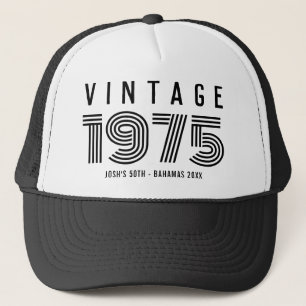 Gorra De Camionero Vintage 20.º 30.º 40.º 50.º cumpleaños
