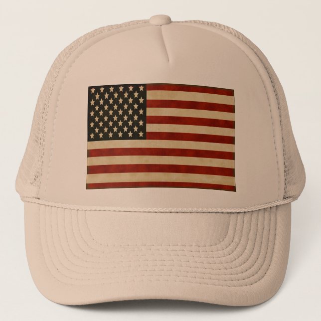 Gorra De Camionero Vintage American Flag GIFTS (Anverso)