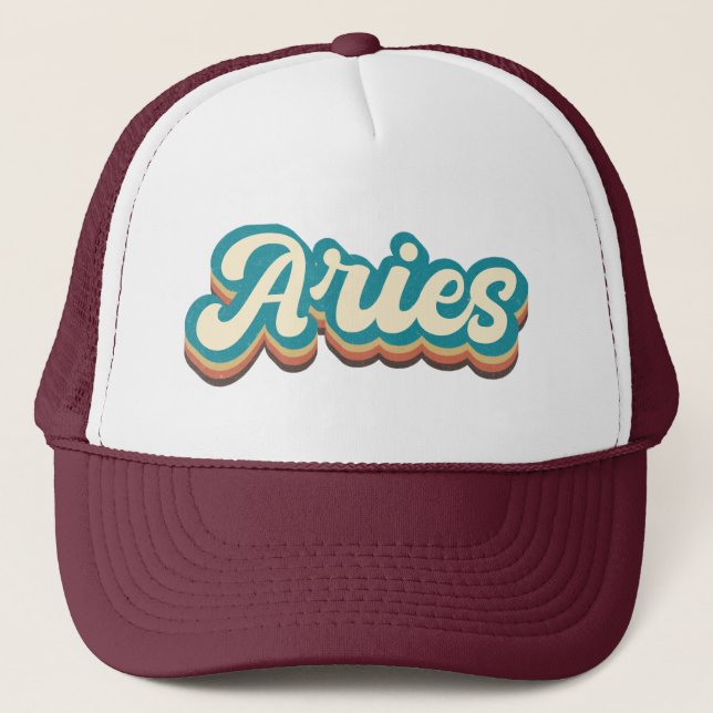 Gorra De Camionero Vintage Aries (Anverso)