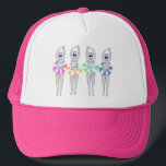 Gorra De Camionero Vintage Artistic Swimming Swimmers Swim Ring Pool<br><div class="desc">Featuring cool modern illustration of synchronized women artistic swimmers with swim pool rings in retro colors. Swimmers from St. Tropez. Artistic swimmers gift design in a pastel colors. Cool swim team gift. synchronized swimming team gifts, synchronized swimming team coach gift. Artistic swimmers girl team gifts ideas. Artistic swimming home decor,...</div>