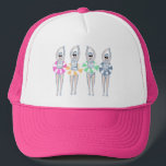 Gorra De Camionero Vintage Artistic Swimming Swimmers Swim Ring Pool<br><div class="desc">Featuring cool modern illustration of synchronized women artistic swimmers with swim pool rings in retro colors. Swimmers from St. Tropez. Artistic swimmers gift design in a pastel colors. Cool swim team gift. synchronized swimming team gifts, synchronized swimming team coach gift. Artistic swimmers girl team gifts ideas. Artistic swimming home decor,...</div>