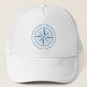 Gorra De Camionero Vintage azul de la brújula náutica OBX