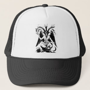 Gorra De Camionero Vintage Baphomet negro
