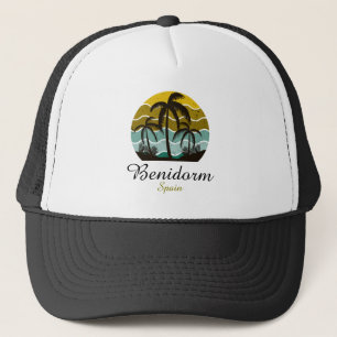 Gorra De Camionero Vintage Benidorm España vacaciones de verano