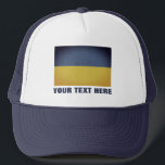 Gorra De Camionero Vintage blue yellow Ukrainian flag trucker hat<br><div class="desc">Vintage blue yellow Ukrainian flag trucker hat. Ukraine country flag with custom text.</div>