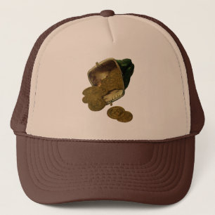 Gorra De Camionero Vintage Business Finance, Gold Coin Money en bolsa
