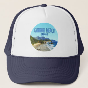 Gorra De Camionero Vintage costero de Cannon Beach Oregon