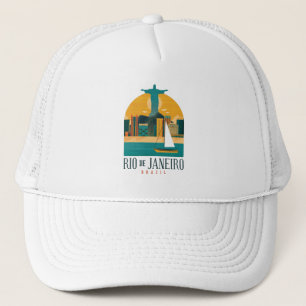 Gorra De Camionero Vintage de la Ciudad de Brasil en Río de Janeiro