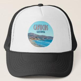 Gorra De Camionero Vintage de la Costa Central de Cayucos California