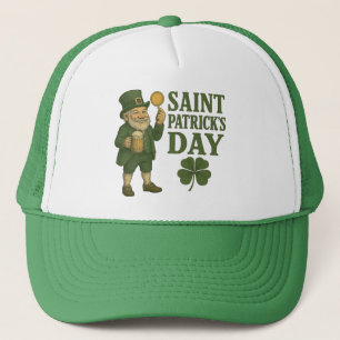 Gorra De Camionero Vintage, duende día de San Patricio