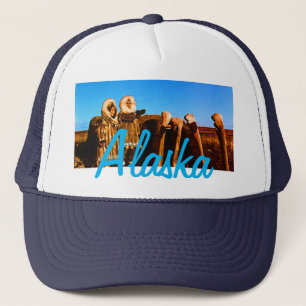 Gorra De Camionero Vintage eskimo esquimal vestido de piel Alaska igl