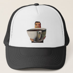 Gorra De Camionero Vintage Happy Man Bebe Giant Cup of Coffee