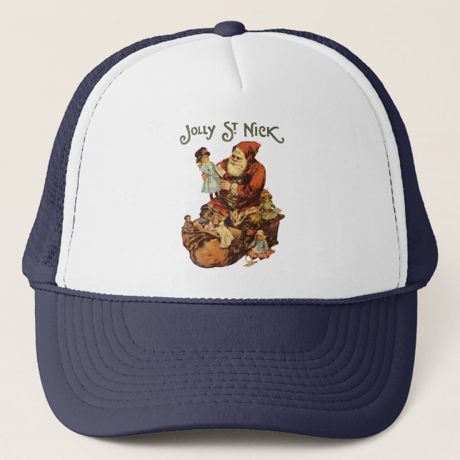 Gorra De Camionero Vintage Jolly St. Nick (Anverso)