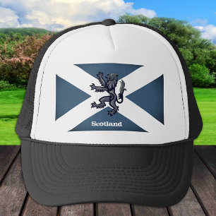 Gorra De Camionero Vintage Lion & Scottish flag, Scotland / fashion