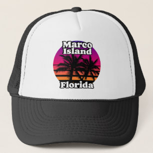 Gorra De Camionero Vintage Marco Island Beach Florida