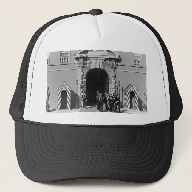 Gorra De Camionero Vintage Mónaco Principado Palacio Príncipe (Anverso)