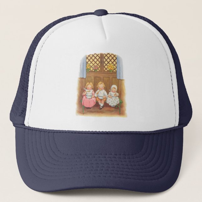 Gorra De Camionero Vintage Pease Gachas de avena Calor Niños Caluroso (Anverso)
