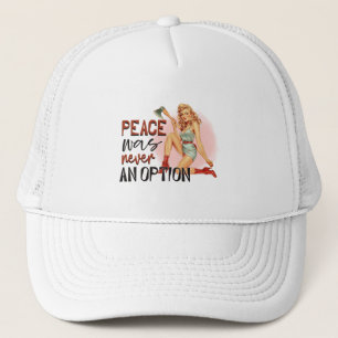 Gorra De Camionero "Vintage Pin-Up Chica con hacha