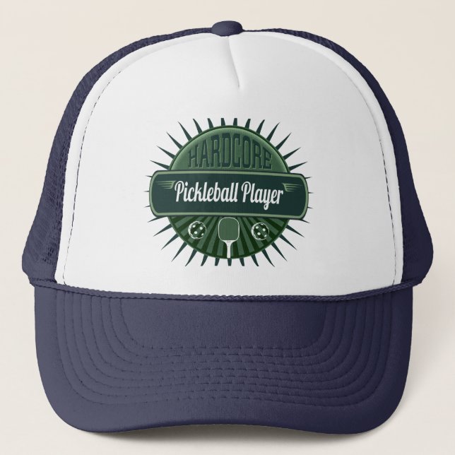 Gorra De Camionero Vintage retro del jugador de Dink Pickleball (Anverso)