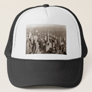 Gorra De Camionero Vintage Sepia Tone New York