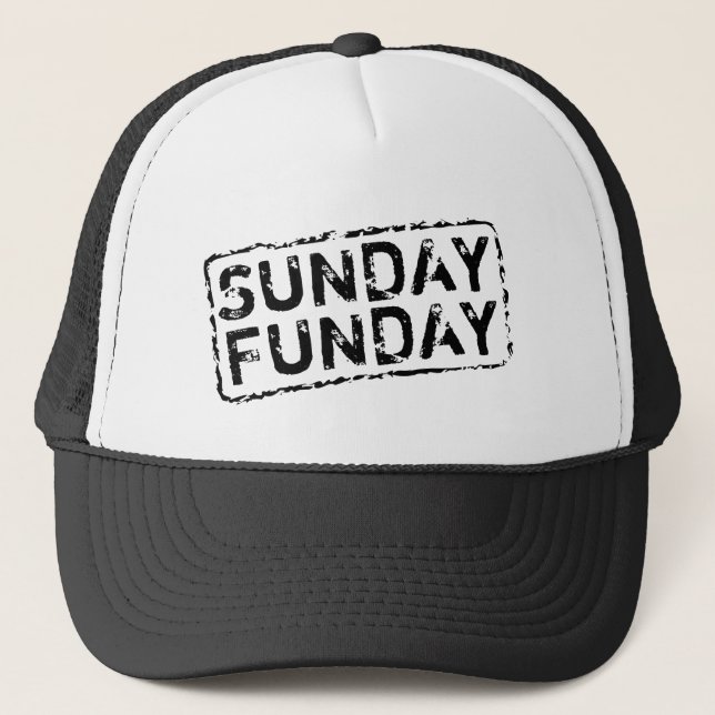 Gorra de camionero vintage SUNDAY FUNDAY (Anverso)