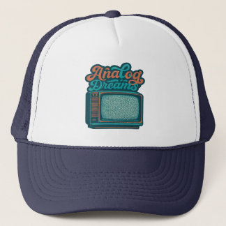 Gorra De Camionero Vintage TV Retro Art – "Analog Dreams" Trucker Hat