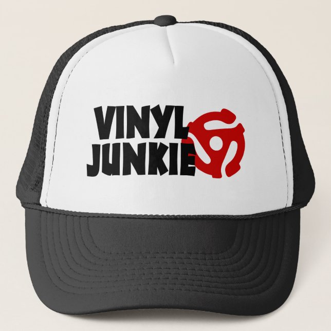 Gorra De Camionero Vinyl Junkie (Anverso)
