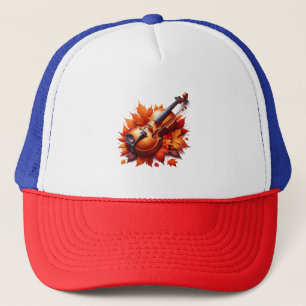 Gorra De Camionero Violín en la cama de hojas