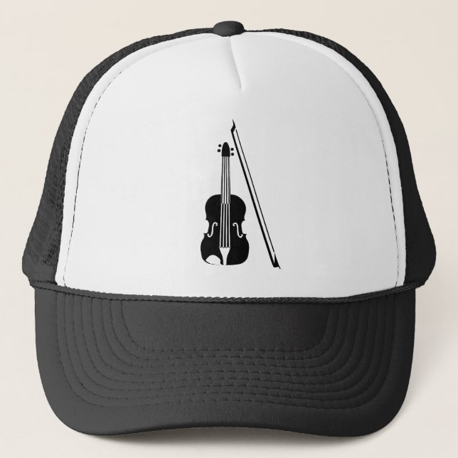 Gorra De Camionero Violín - Negro (Anverso)