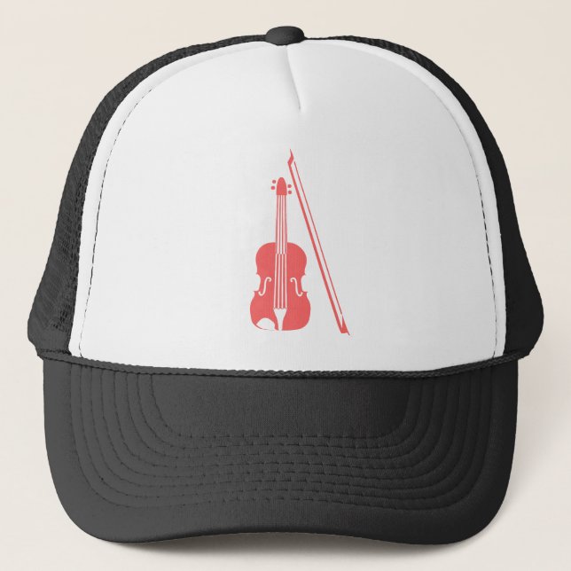 Gorra De Camionero Violín - Rosa tropical (Anverso)