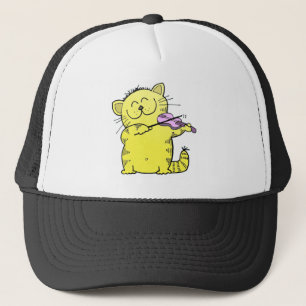Gorra De Camionero Violinista del gatito del campeón