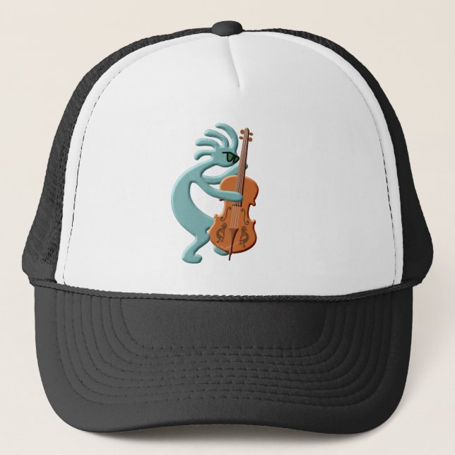 Gorra De Camionero Violoncelo de Kokopelli (Anverso)