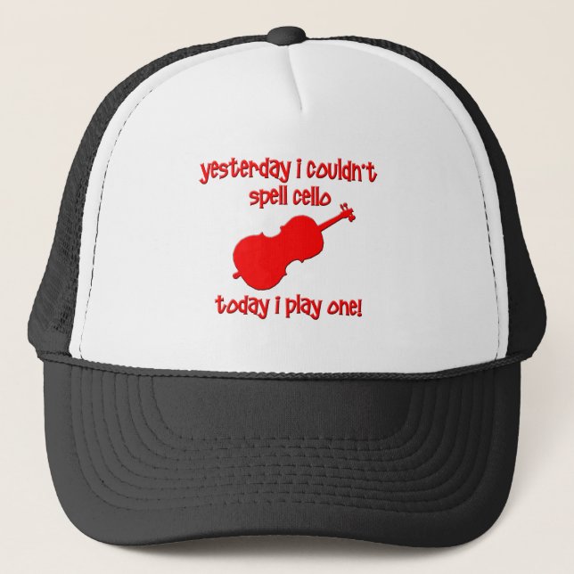 Gorra De Camionero violonchelo divertido (Anverso)