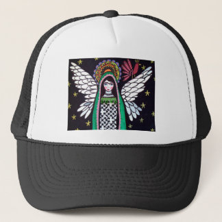 Gorra De Camionero Virgen del ángel del arte de Guadalupe por el