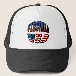 Gorra De Camionero Virginia Picture and USA Text