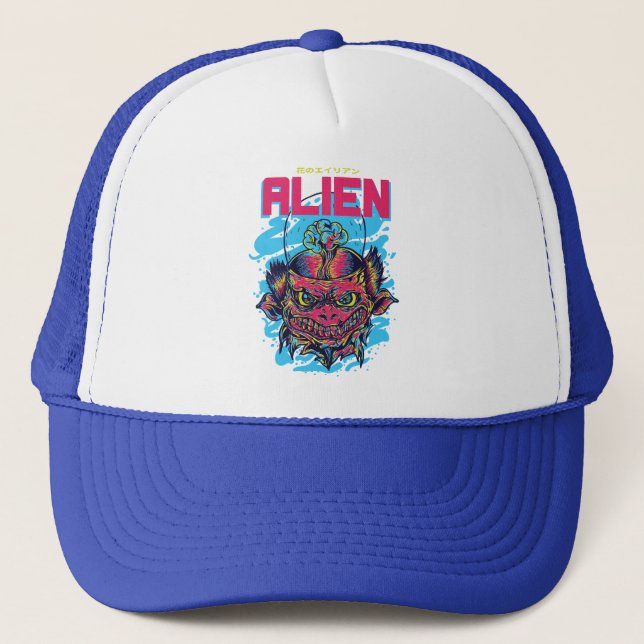 Gorra De Camionero Visitante cósmico : El diseño alienígena (Anverso)