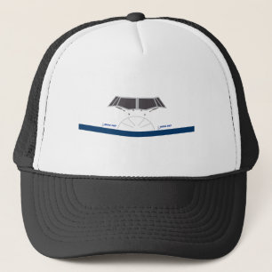 Gorra De Camionero Vista frontal de la nariz del Airbus A350