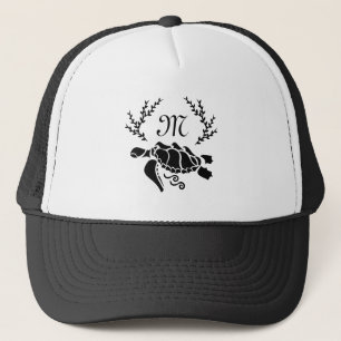 Gorra De Camionero Vista lateral de silueta de tortuga del mar Negro