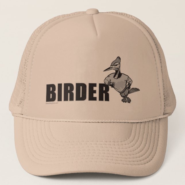 Gorra De Camionero Vistazo de pájaros carpinteros (Anverso)