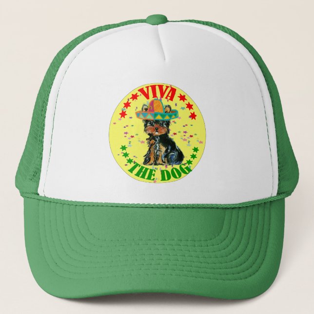 GORRA DE CAMIONERO VIVA YORKIE POO (Anverso)