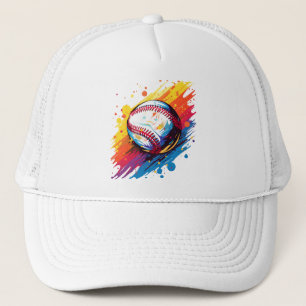 Gorra De Camionero Vivid Baseball Dreams: Watercolor Magic