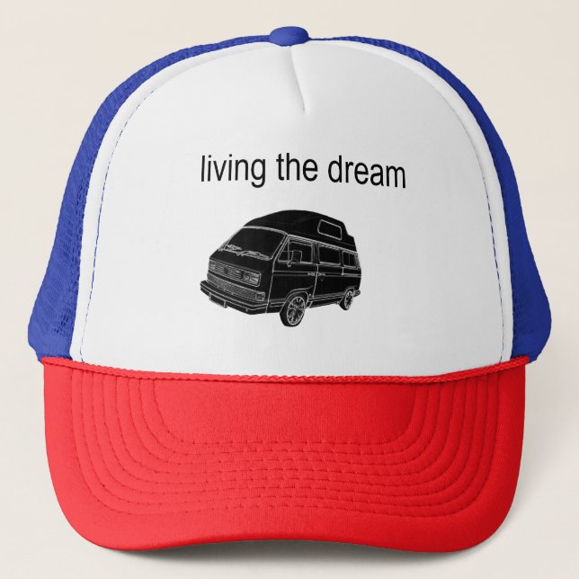 Gorra De Camionero Viviendo el sueño (Anverso)