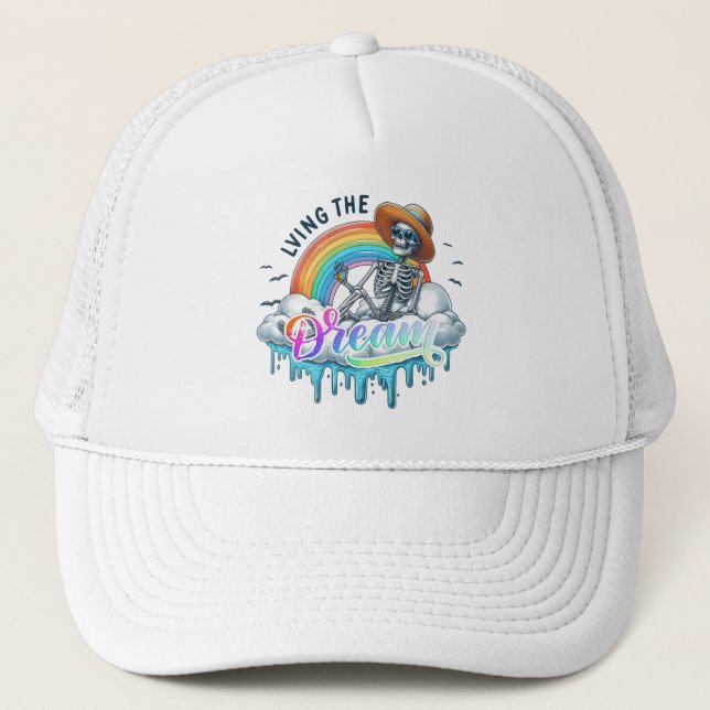 Gorra De Camionero Viviendo el sueño - Skeleton (Anverso)