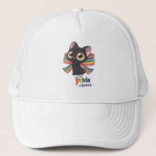 Gorra De Camionero Vivir con orgullo - Gato arcoiris Orgullo LGBTQ