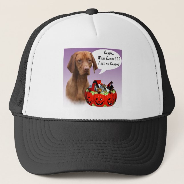 Gorra De Camionero Vizsla Halloween Candy (Anverso)